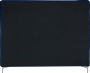 Geri Velvet / Engineered Wood / Metal / Foam Contemporary Navy Velvet Full Bed - 59.5" W x 81.7" D x 53" H