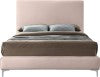 Geri Velvet / Engineered Wood / Metal / Foam Contemporary Pink Velvet Full Bed - 59.5" W x 81.7" D x 53" H