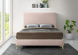 Geri Velvet / Engineered Wood / Metal / Foam Contemporary Pink Velvet Full Bed - 59.5" W x 81.7" D x 53" H