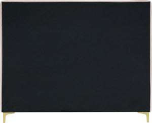 Geri Velvet / Engineered Wood / Metal / Foam Contemporary Pink Velvet King Bed - 81.5" W x 87.2" D x 53" H