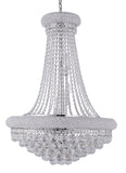 Bethel Chrome Chandelier in Metal & Crystal