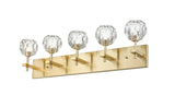 Bethel Gold Wall Sconce in Metal & Crystal