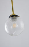 Bethel Gold Single Pendant Lighting in Metal & Glass