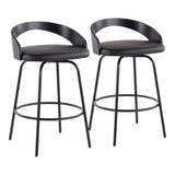 Grotto Claire Swivel Fixed-Height Counter Stool - Set of 2