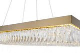 Bethel Gold LED Chandelier in Stainless Steel & Crystal