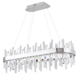 Bethel Chrome LED Chandelier in Stainless Steel & Crystal