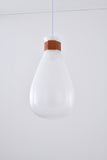 Bethel White Pendant in Metal & Glass