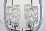 Bethel Chrome Chandelier in Metal & Crystal