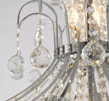 Bethel Chrome Chandelier in Metal & Crystal