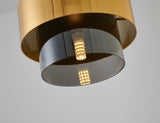 Bethel Gold Single Pendant Lighting in Metal & Glass