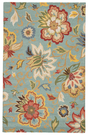 Jaipur Living Zamora Handmade Floral Light Blue/ Multicolor Area Rug (9'X12')