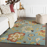 Jaipur Living Zamora Handmade Floral Light Blue/ Multicolor Area Rug (9'X12')