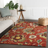 Jaipur Living Zamora Handmade Floral Red/ Multicolor Area Rug (10'X14')