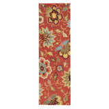 Jaipur Living Zamora Handmade Floral Red/ Multicolor Runner Rug (2'6"X8')