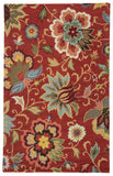 Hacienda Collection HAC11 Zamora 100% Wool Handmade Transitional Floral Rug