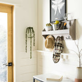 Darcey Deluxe Hanging Storage Wall Rack with Elegant Design and Three Spacious Compartments