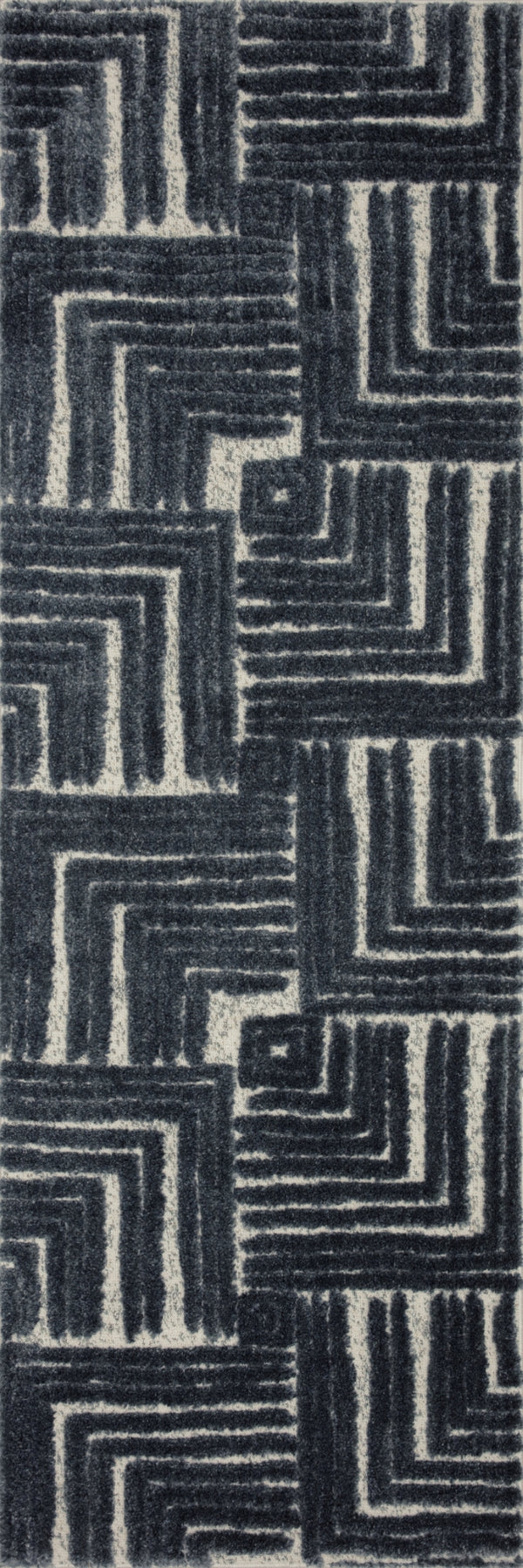 Loloi Hagen HAG-05 100% Polypropylene Pile Power Loomed Contemporary Rug HAGEHAG-05BBWH96D0