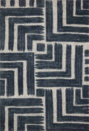 Loloi Hagen HAG-05 100% Polypropylene Pile Power Loomed Contemporary Rug HAGEHAG-05BBWH96D0