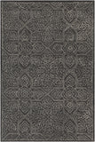 Chandra Rugs Hailee 100% Wool Hand-Tufted Contemporary Rug Dark Grey/White 9' x 13'