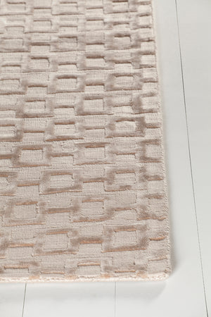 Chandra Rugs Hallie 100% Viscose Hand Woven Contemporary Rug Beige 7'9 x 10'6