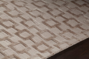 Chandra Rugs Hallie 100% Viscose Hand Woven Contemporary Rug Beige 7'9 x 10'6