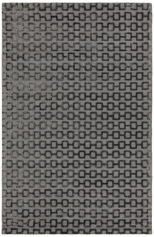 Chandra Rugs Hallie 100% Viscose Hand Woven Contemporary Rug Charcoal 7'9 x 10'6