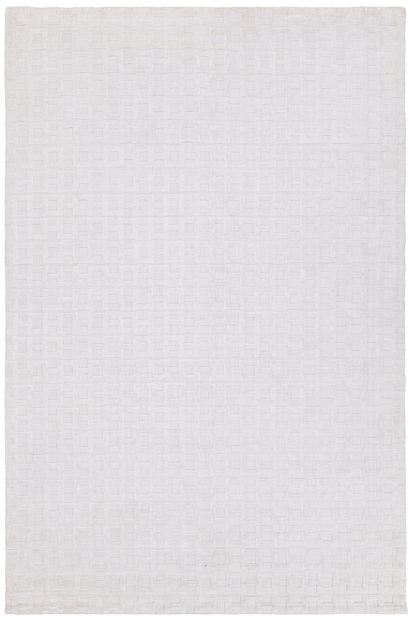 Chandra Rugs Hallie 100% Viscose Hand Woven Contemporary Rug White 7'9 x 10'6
