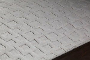 Chandra Rugs Hallie 100% Viscose Hand Woven Contemporary Rug White 7'9 x 10'6