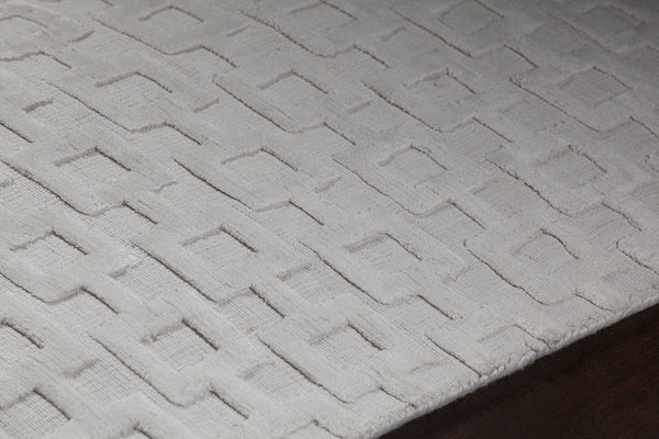 Chandra Rugs Hallie 100% Viscose Hand Woven Contemporary Rug White 7'9 x 10'6