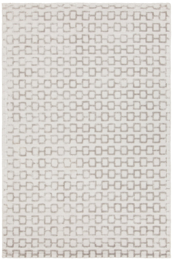 Chandra Rugs Hallie 100% Viscose Hand Woven Contemporary Rug Silver 7'9 x 10'6