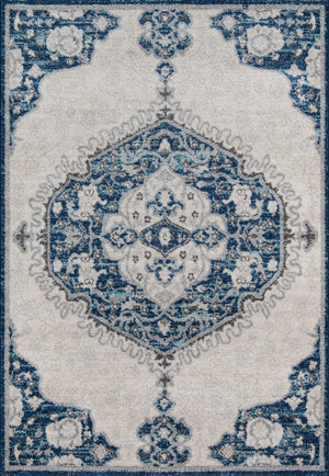 Momeni Haley HAL-3 Machine Made Traditional Medallion Indoor Area Rug Grey 9'3" x 12'6" HALEYHAL-3GRY93C6