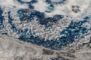 Momeni Haley HAL-3 Machine Made Traditional Medallion Indoor Area Rug Grey 9'3" x 12'6" HALEYHAL-3GRY93C6