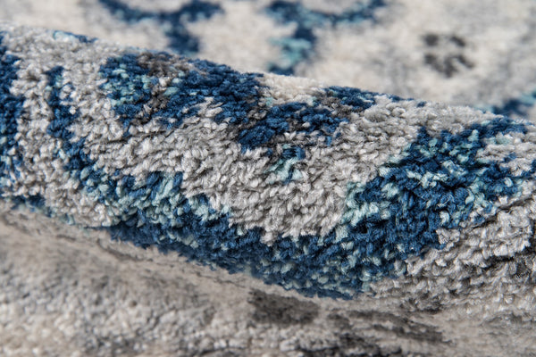 Momeni Haley HAL-3 Machine Made Traditional Medallion Indoor Area Rug Grey 9'3" x 12'6" HALEYHAL-3GRY93C6