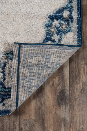 Momeni Haley HAL-3 Machine Made Traditional Medallion Indoor Area Rug Grey 9'3" x 12'6" HALEYHAL-3GRY93C6