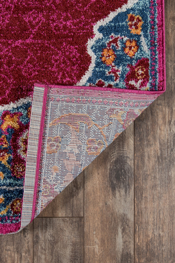 Momeni Haley HAL-3 Machine Made Traditional Medallion Indoor Area Rug Pink 9'3" x 12'6" HALEYHAL-3PNK93C6