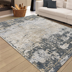 AMER Rugs Hamilton HAM-1 Power-Loomed Abstract Modern & Contemporary Area Rug Indigo 8'6" x 11'6"
