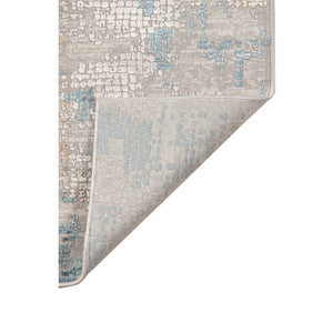AMER Rugs Hamilton HAM-2 Power-Loomed Abstract Modern & Contemporary Area Rug Light Blue 8'6" x 11'6"