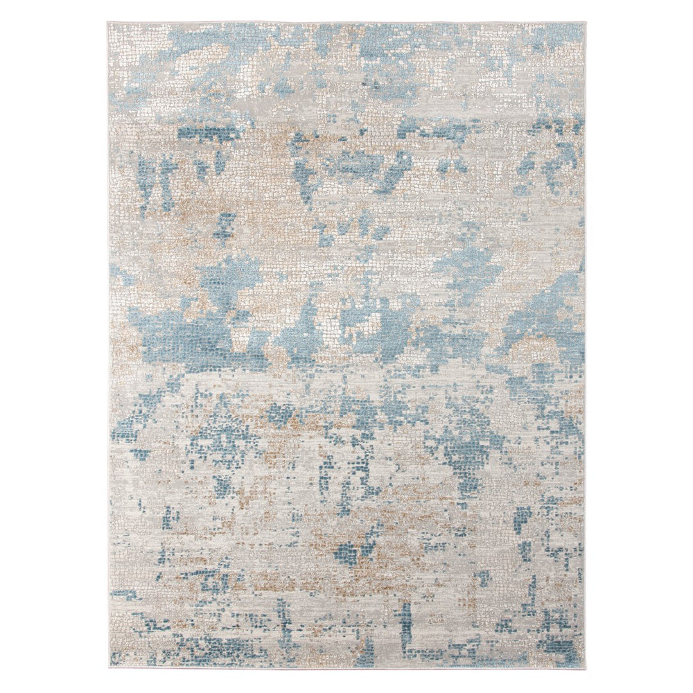 AMER Rugs Hamilton HAM-2 Power-Loomed Abstract Modern & Contemporary Area Rug Light Blue 8'6" x 11'6"
