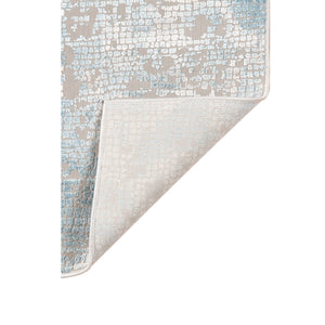 AMER Rugs Hamilton HAM-4 Power-Loomed Bordered Modern & Contemporary Area Rug Gray/Blue 8'6" x 11'6"