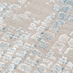 AMER Rugs Hamilton HAM-4 Power-Loomed Bordered Modern & Contemporary Area Rug Gray/Blue 8'6" x 11'6"