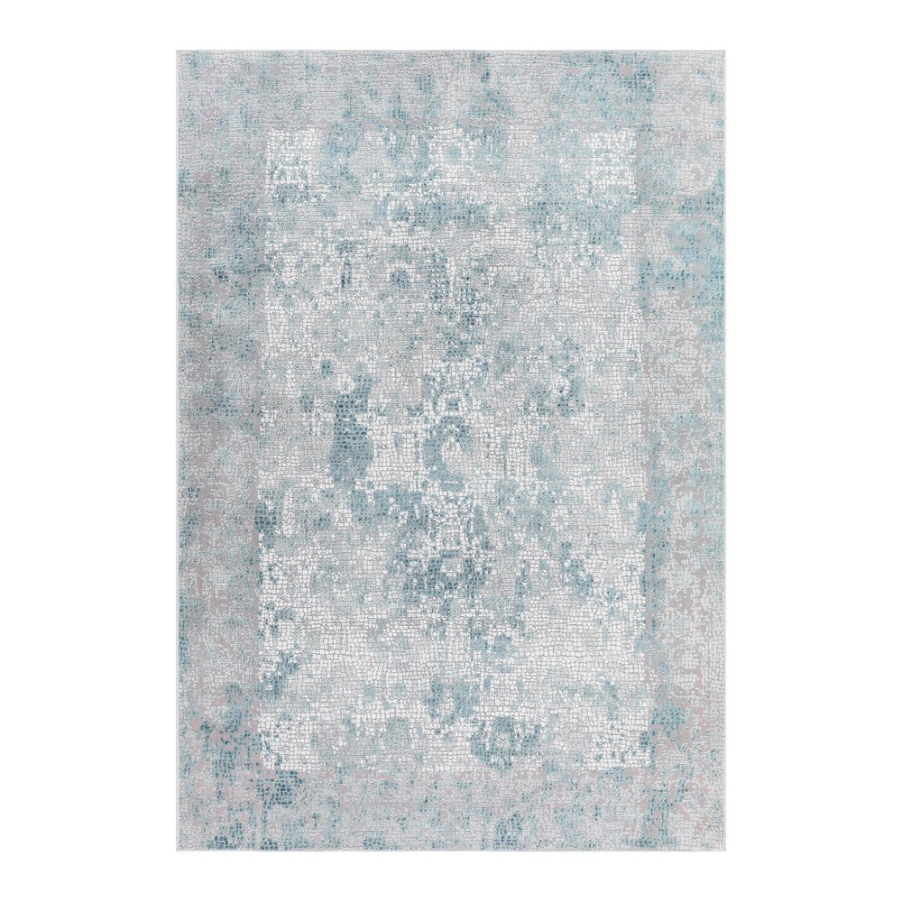 AMER Rugs Hamilton HAM-4 Power-Loomed Bordered Modern & Contemporary Area Rug Gray/Blue 8'6" x 11'6"