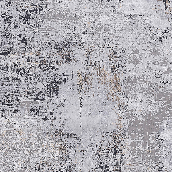 AMER Rugs Hamilton HAM-5 Power-Loomed Abstract Modern & Contemporary Area Rug Gray/Gold 8'6" x 11'6"