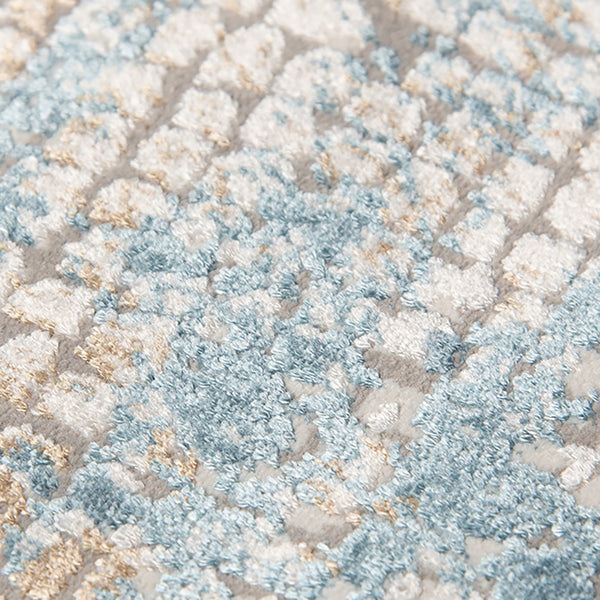 AMER Rugs Hamilton HAM-6 Power-Loomed Abstract Modern & Contemporary Area Rug Gold/Blue 8'6" x 11'6"