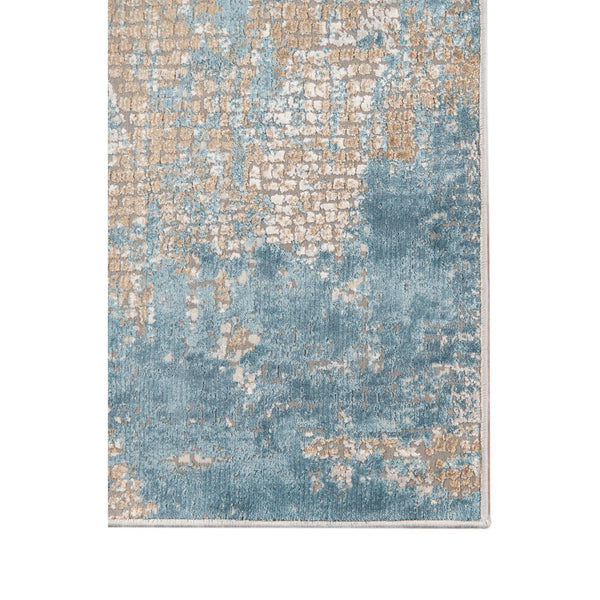 AMER Rugs Hamilton HAM-6 Power-Loomed Abstract Modern & Contemporary Area Rug Gold/Blue 8'6" x 11'6"