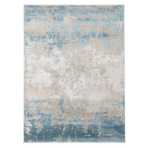 AMER Rugs Hamilton HAM-6 Power-Loomed Abstract Modern & Contemporary Area Rug Gold/Blue 8'6" x 11'6"