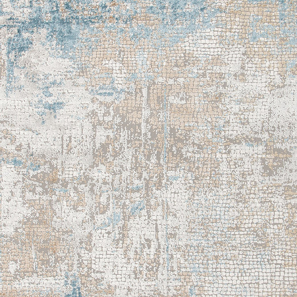 AMER Rugs Hamilton HAM-6 Power-Loomed Abstract Modern & Contemporary Area Rug Gold/Blue 8'6" x 11'6"