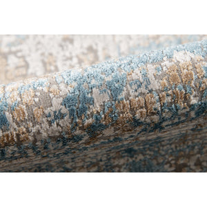 AMER Rugs Hamilton HAM-6 Power-Loomed Abstract Modern & Contemporary Area Rug Gold/Blue 8'6" x 11'6"