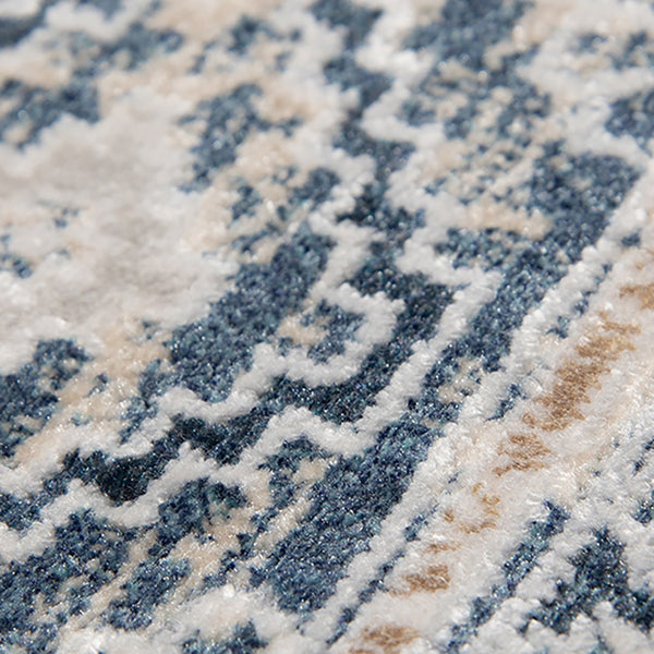 AMER Rugs Hamilton HAM-7 Power-Loomed Aztec Modern & Contemporary Area Rug Navy/Gold 8'6" x 11'6"