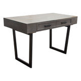 Hammond 2-Drawer Writing Desk in Solid Mango Wood Grey Finish & Black Iron Legs by Diamond Sofa