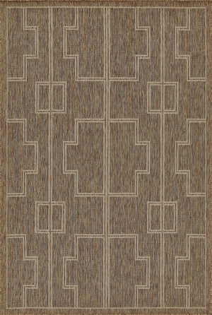 Momeni Hampton HAM-1 Machine Made Transitional Geometric Indoor/Outdoor Area Rug Natural 9' x 12' HAMPOHAM-1NAT90C0